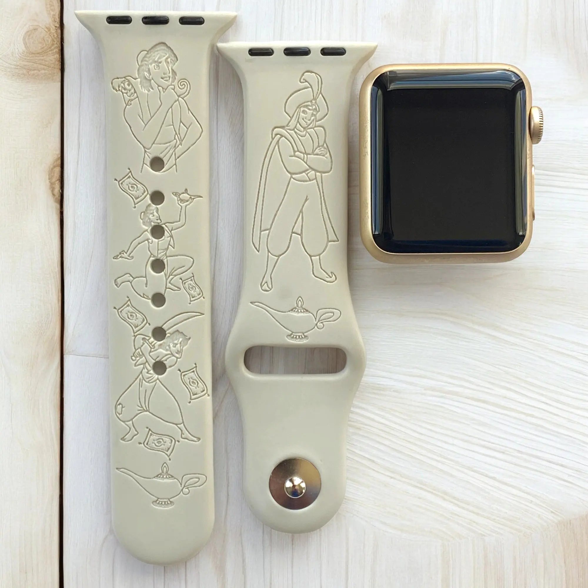 Aladdin Engraved Watch Band - SarenaTealDesigns