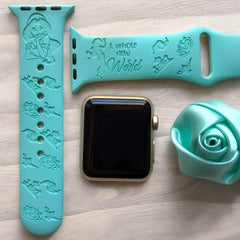 Aladdin 'Jasmine' Engraved Watch Band - SarenaTealDesigns