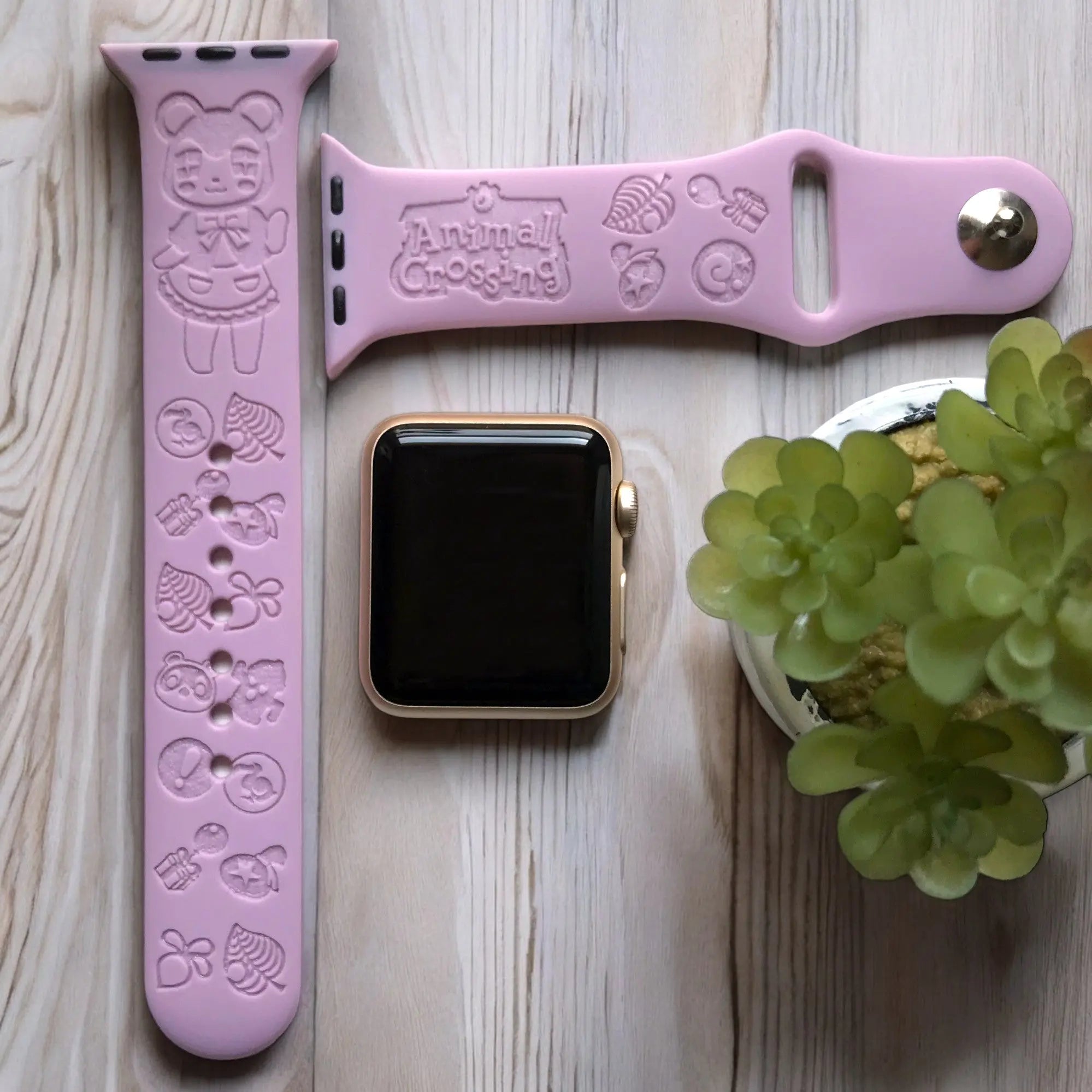 Animal Crossing Engraved Watch Band - SarenaTealDesigns
