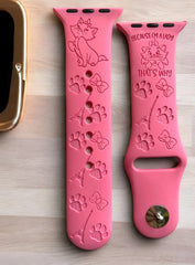 Aristocats 'Marie' Engraved Watch Band - SarenaTealDesigns