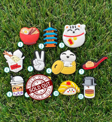 Asian Clog Charms - SarenaTealDesigns