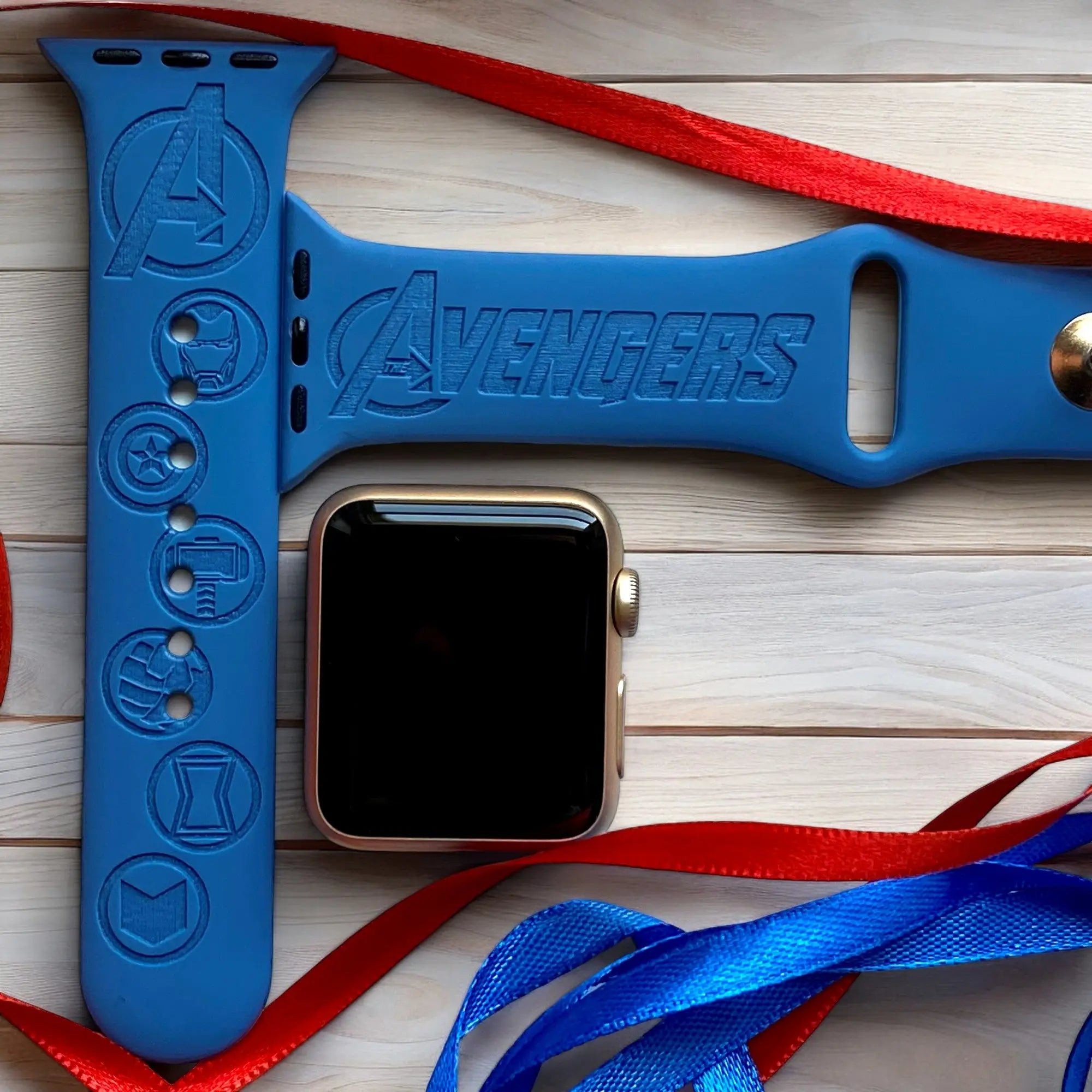 Avengers Engraved Watch Band - SarenaTealDesigns