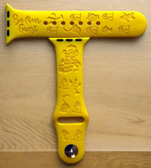 Beauty and the Beast Engraved Watch Band - SarenaTealDesigns