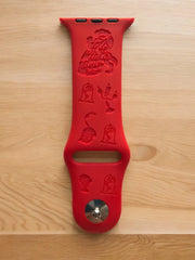 Beauty and the Beast Engraved Watch Band - SarenaTealDesigns