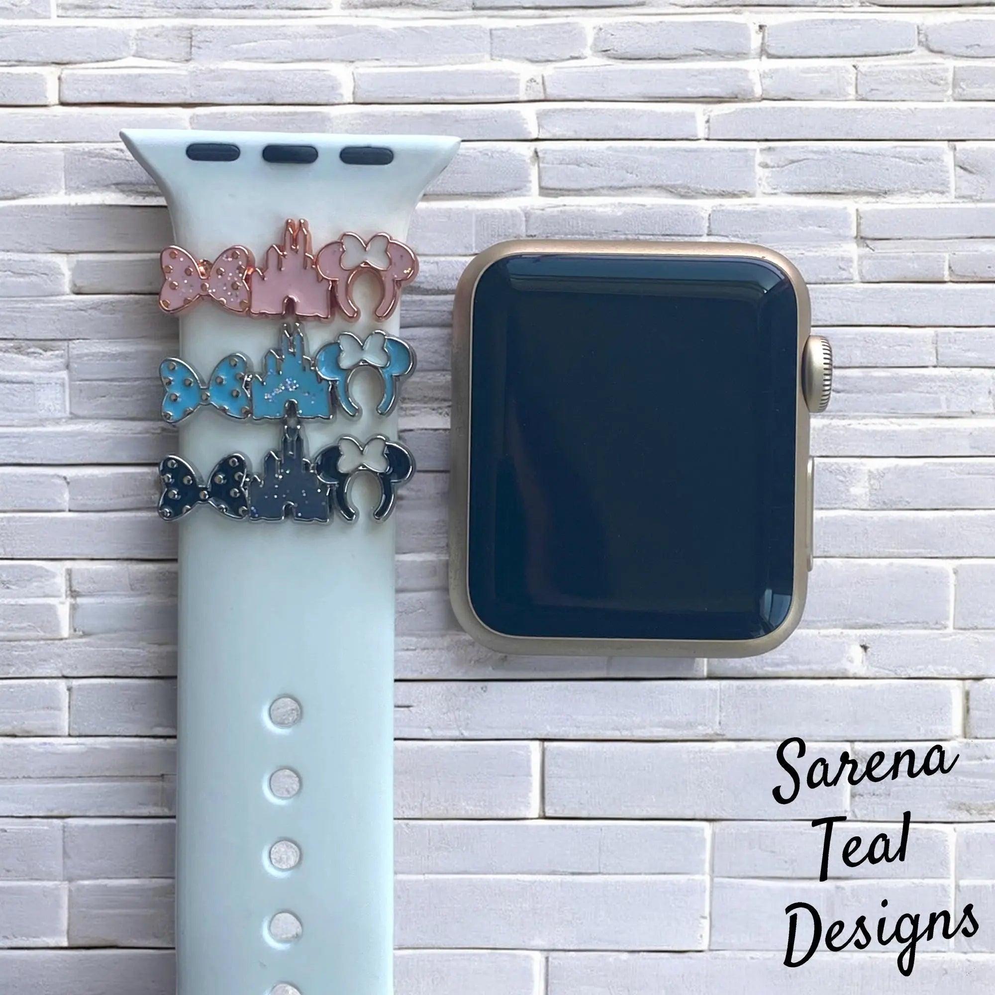 Bow, Castle, Ears Slider Watch Band Charm - SarenaTealDesigns