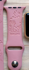 Bruni the Fire Salamander Engraved Watch Band - SarenaTealDesigns