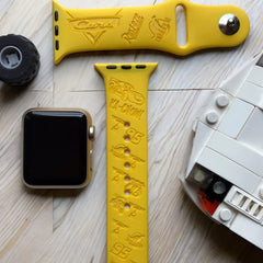 Cars 'Lightning McQueen' Engraved Watch Band - SarenaTealDesigns