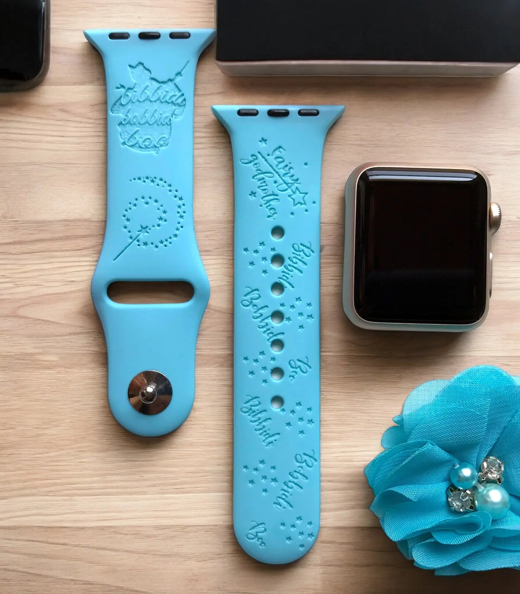 Cinderella 'Fairy Godmother' Engraved Watch Band - SarenaTealDesigns