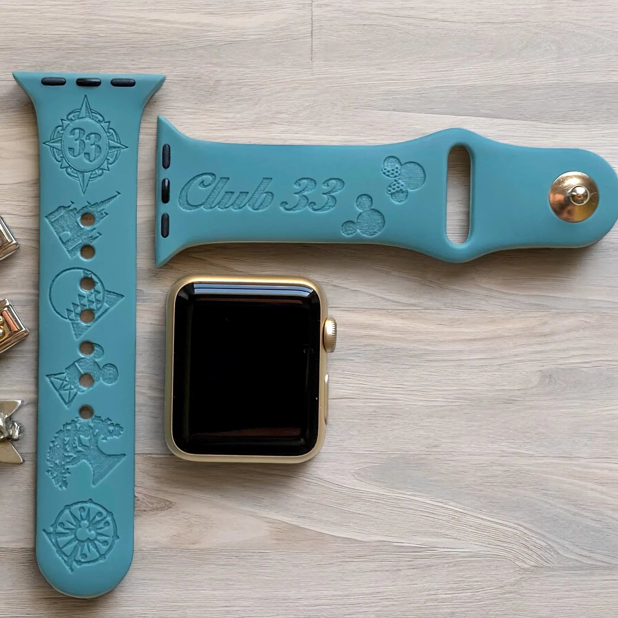 Club 33 Engraved Watch Band - SarenaTealDesigns