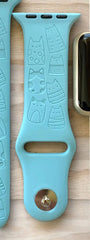 Cute Cats Engraved Watch Band - SarenaTealDesigns