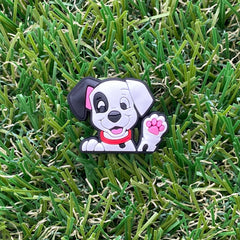 Dalmatian Waving Clog Charm - SarenaTealDesigns