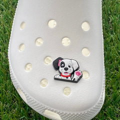 Dalmatian Waving Clog Charm - SarenaTealDesigns