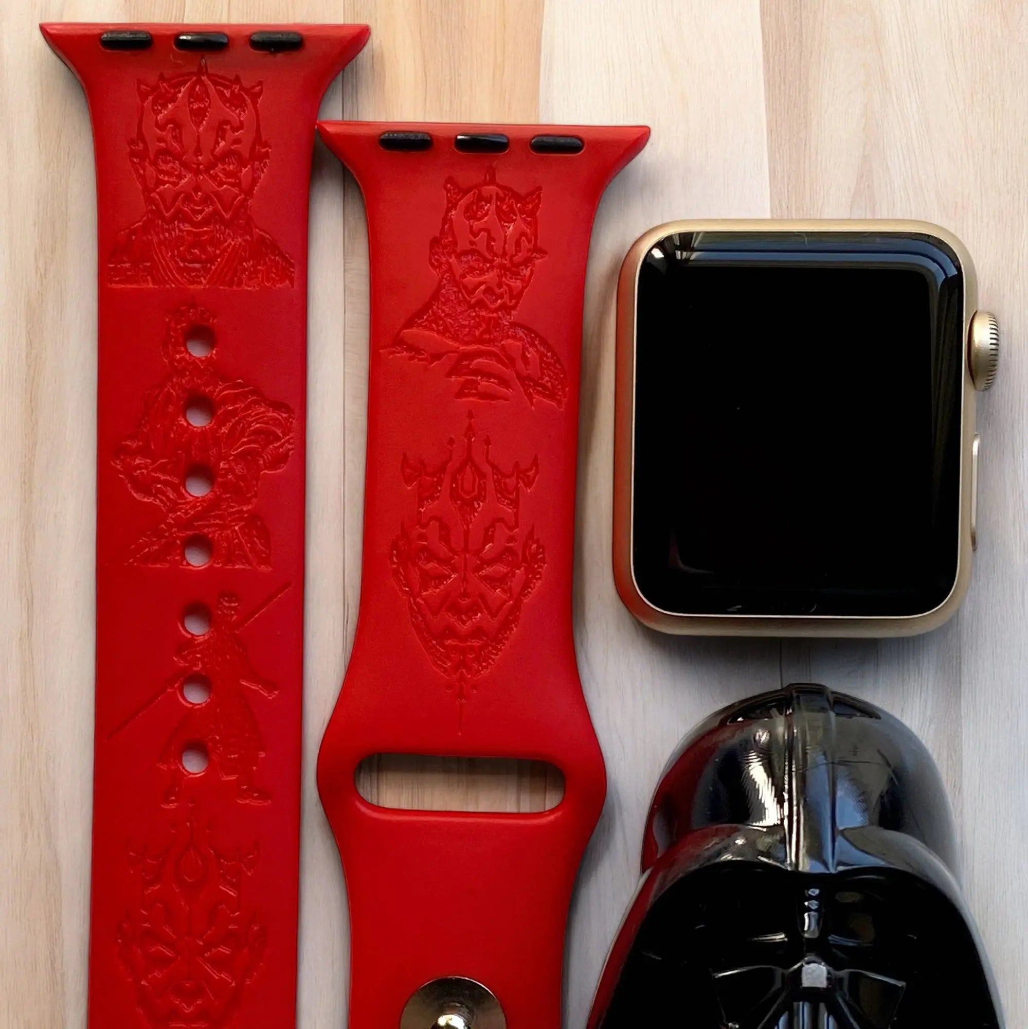 Darth Maul Engraved Watch Band - SarenaTealDesigns