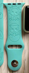 Dinosaur Engraved Watch Band - SarenaTealDesigns