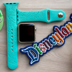 Disney Characters Signatures Engraved Watch Band - SarenaTealDesigns