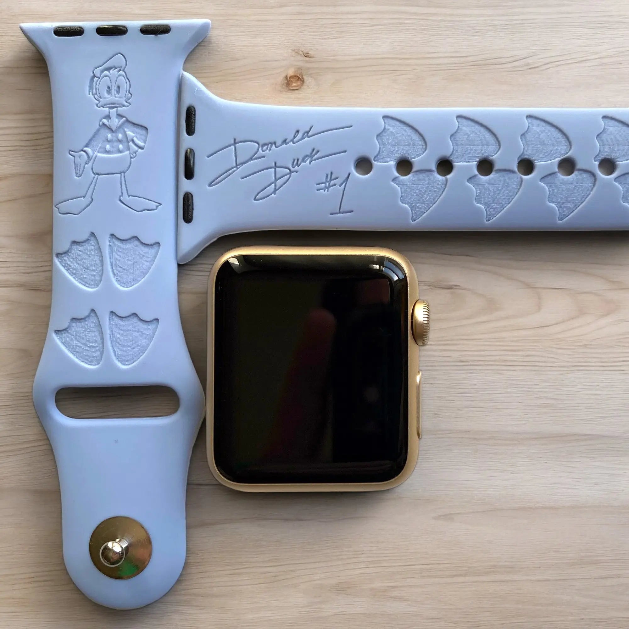 Disney Donald Duck Engraved Watch Band - SarenaTealDesigns