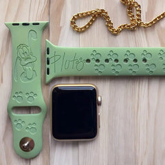 Disney Pluto Engraved Watch Band - SarenaTealDesigns