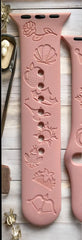Disney Princess Symbols Engraved Watch Band - SarenaTealDesigns