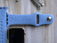 Disney World 50th Anniversary Engraved Watch Band - SarenaTealDesigns