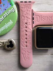 Disneyland Themed Engraved Watch Band - SarenaTealDesigns