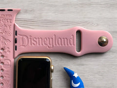 Disneyland Themed Engraved Watch Band - SarenaTealDesigns