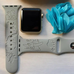 Dumbo Inspired Engraved Watch Band - SarenaTealDesigns