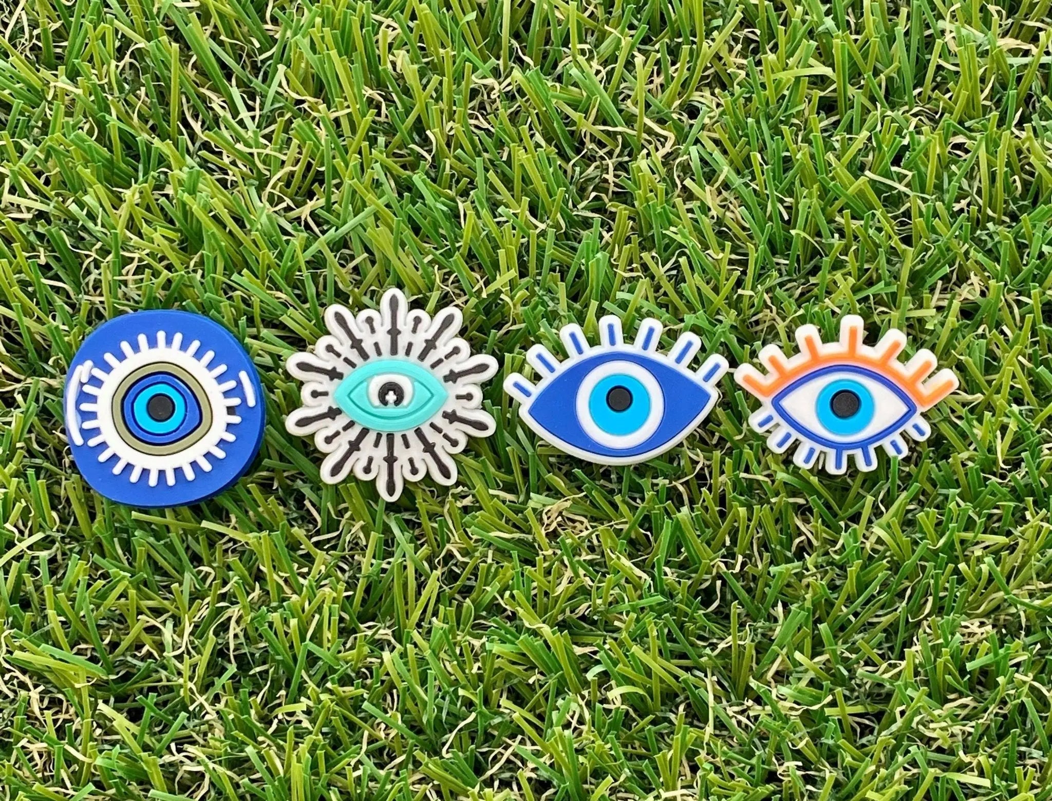 Evil Eye Clog Charms | Video Game Clog Charms | Fashion Charms | Clog Accessories | Bracelet Charms | Sports Clog Charms - SarenaTealDesigns