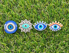 Evil Eye Clog Charms | Video Game Clog Charms | Fashion Charms | Clog Accessories | Bracelet Charms | Sports Clog Charms - SarenaTealDesigns