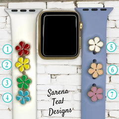 Flower Watch Band Charm - SarenaTealDesigns