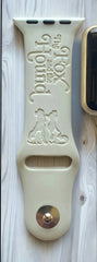 Fox and the Hound Engraved Watch Band - SarenaTealDesigns