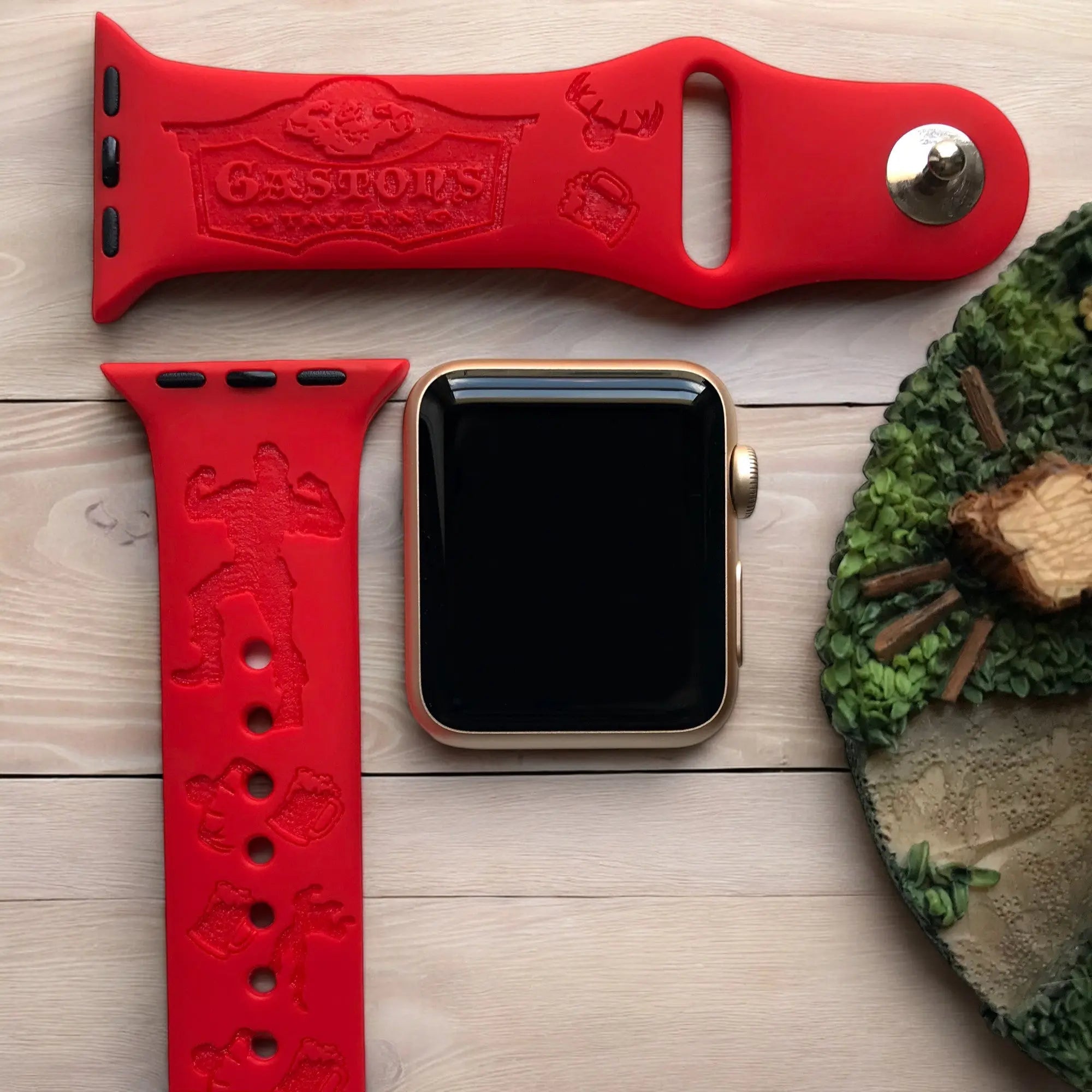 Gaston Engraved Watch Band - SarenaTealDesigns