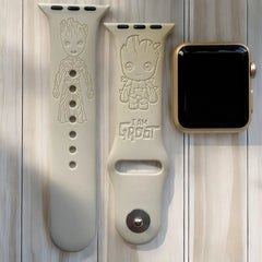 Groot Engraved Watch Band - SarenaTealDesigns
