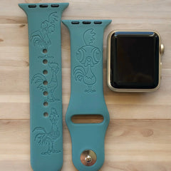 Hei Hei the Chicken Engraved Watch Band - SarenaTealDesigns