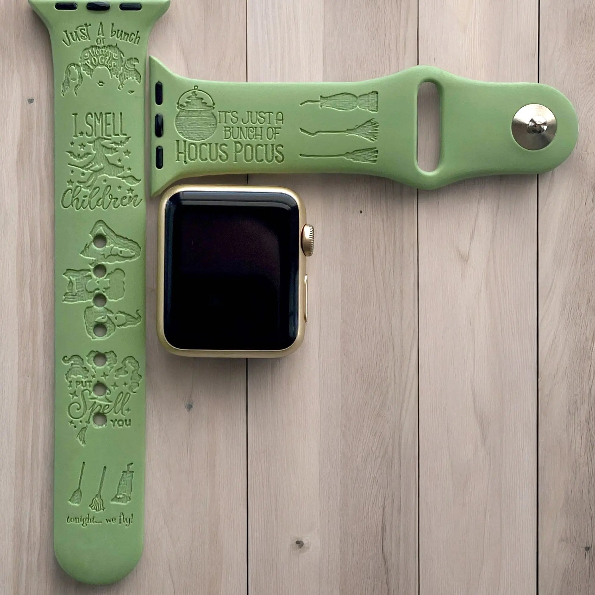 Hocus Pocus Engraved Watch Band - SarenaTealDesigns