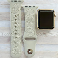 Jack Skellington Engraved Watch Band - SarenaTealDesigns