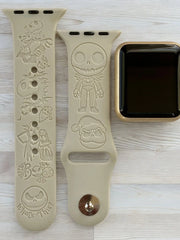 Jack Skellington Engraved Watch Band - SarenaTealDesigns