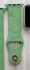 Jiminy Cricket Engraved Watch Band - SarenaTealDesigns