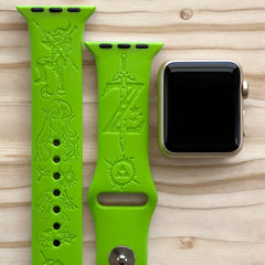 Legend of Zelda Engraved Watch Band - SarenaTealDesigns