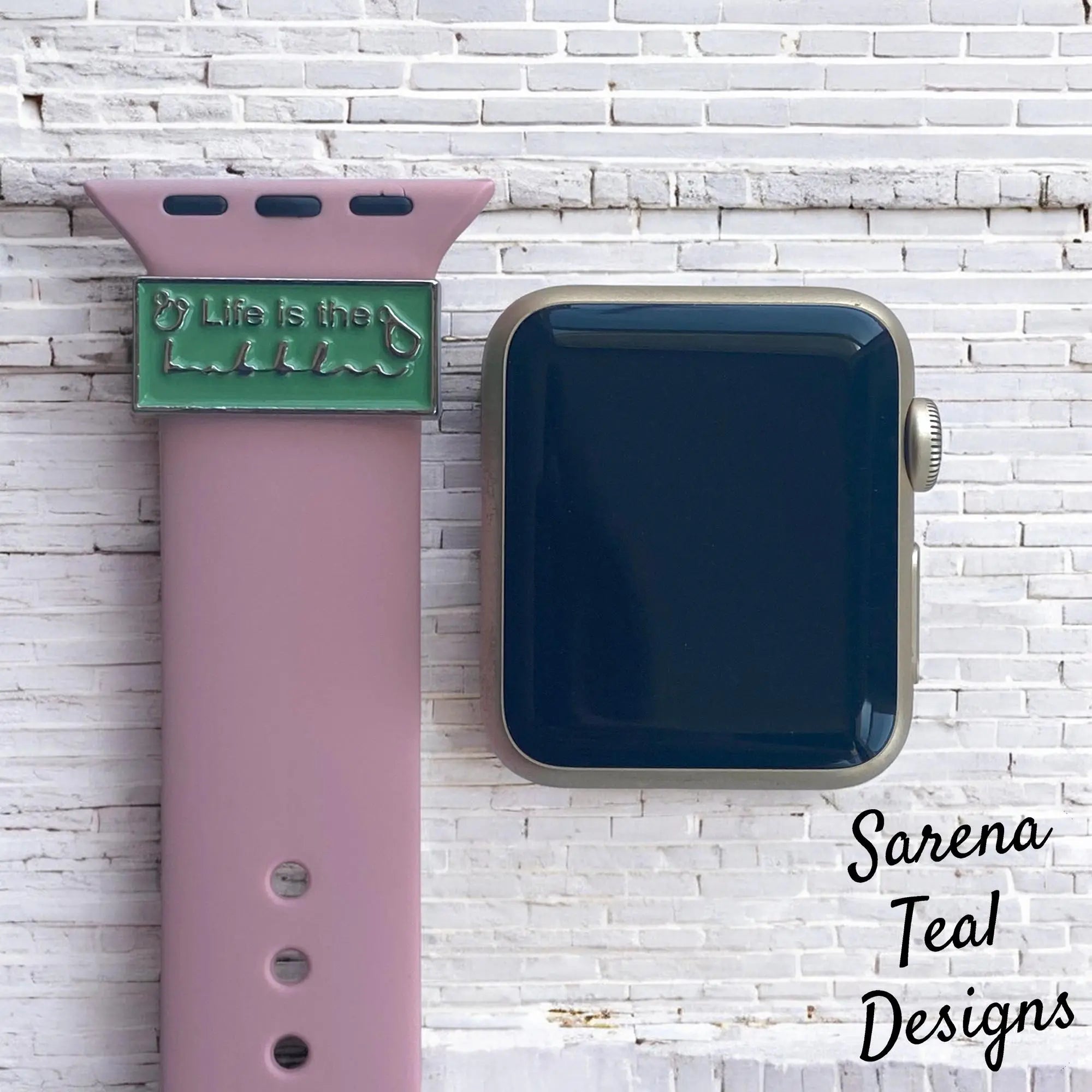 Life is the Bubbles Slider Watch Band Charm - SarenaTealDesigns