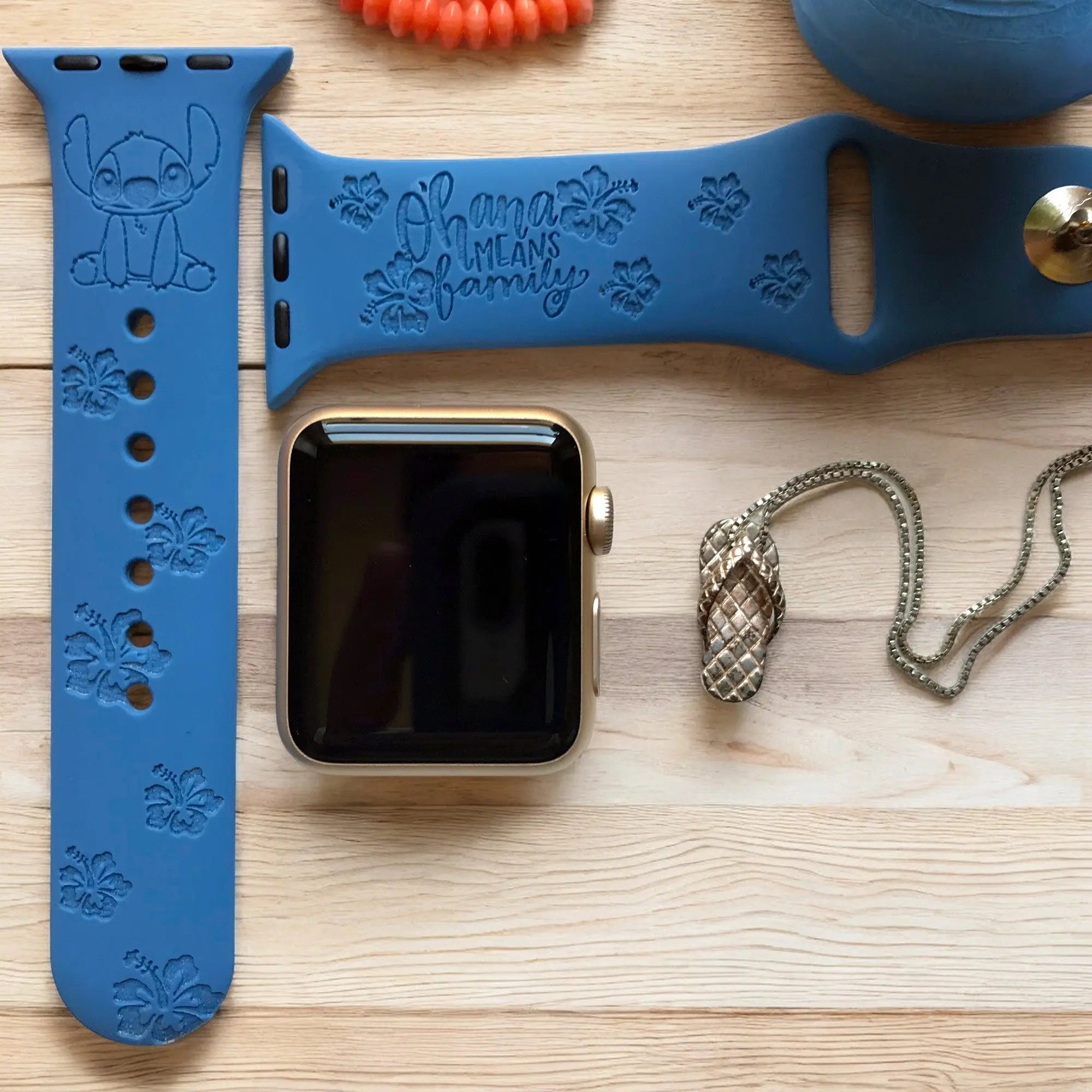 Lilo & Stitch Engraved Watch Band - SarenaTealDesigns