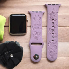 Maleficent Engraved Watch Band - SarenaTealDesigns