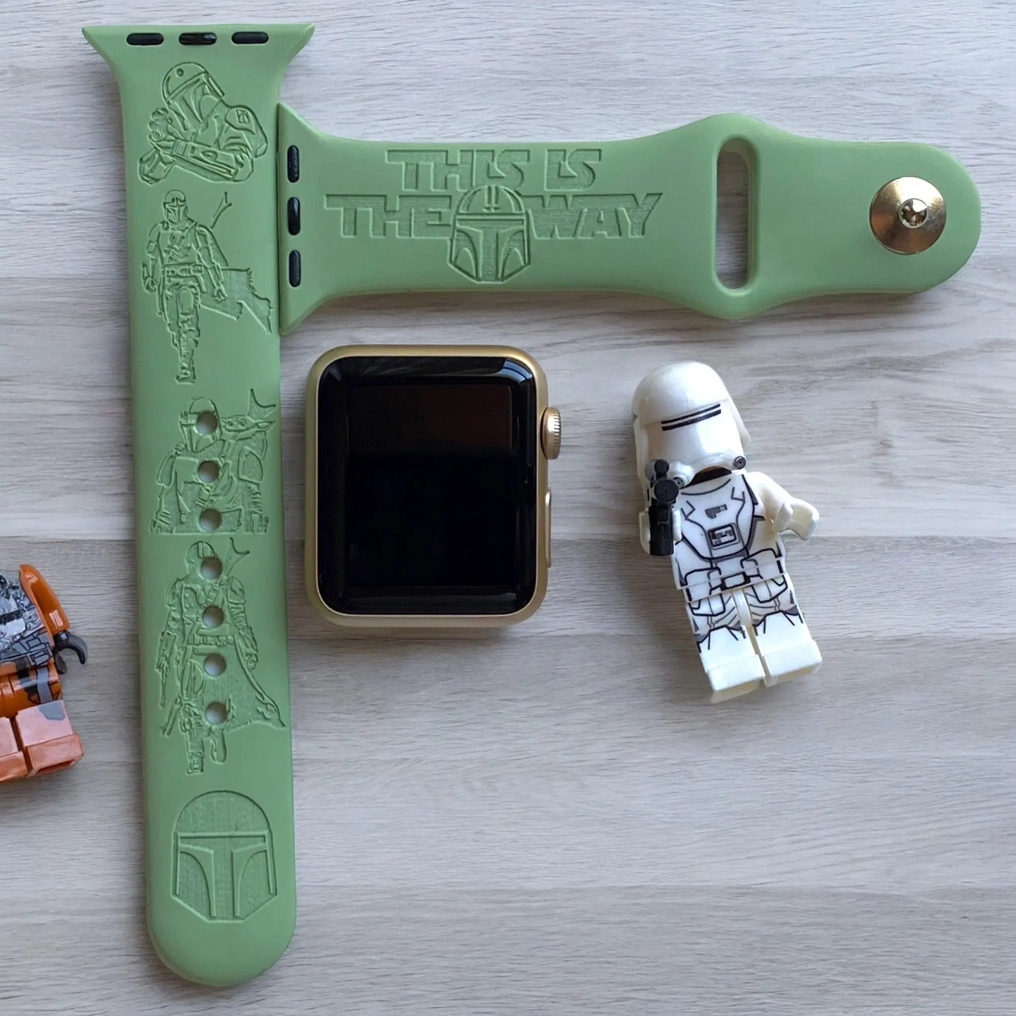 Mandalorian Engraved Watch Band - SarenaTealDesigns