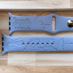 Mary Poppins Engraved Watch Band - SarenaTealDesigns