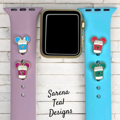 Mickey Coffee Watch Band Charm - SarenaTealDesigns