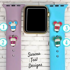 Mickey Coffee Watch Band Charm - SarenaTealDesigns