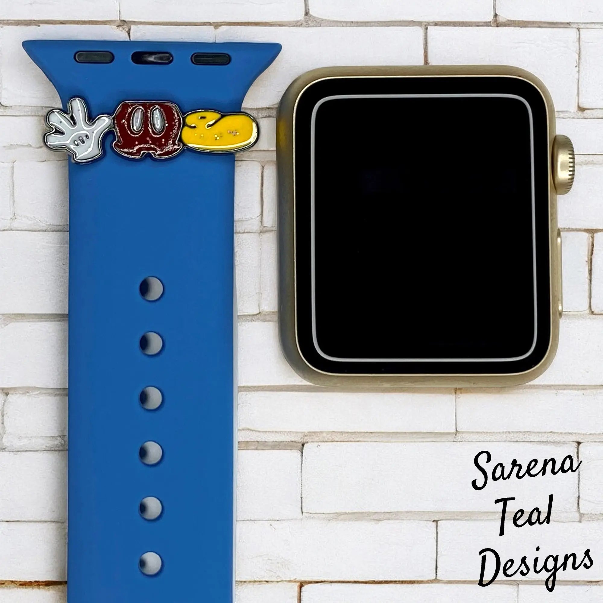 Mickey Glove Shorts and Shoe Watch Band Slider Charm - SarenaTealDesigns