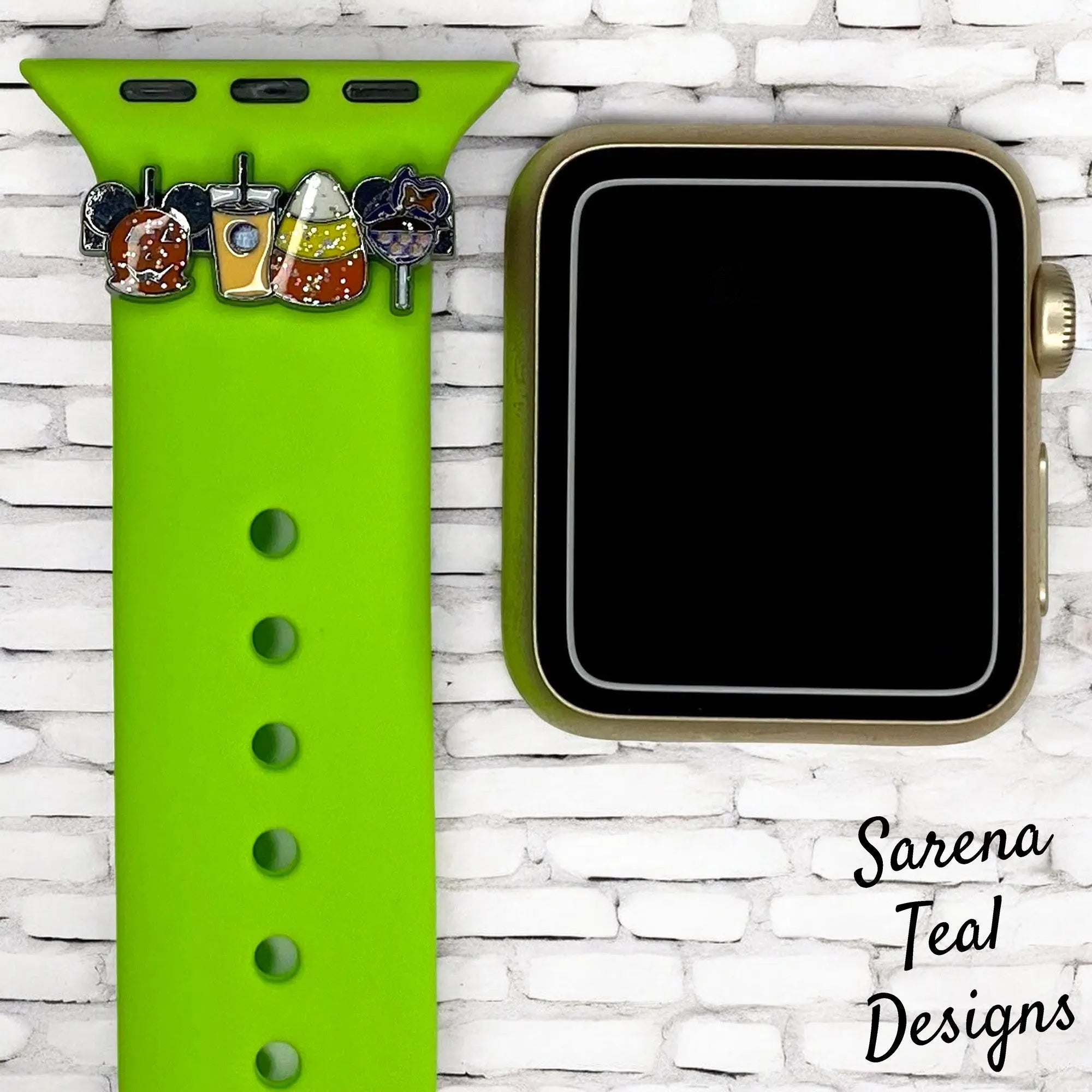 Mickey Halloween Snacks Watch Band Slider Charm - SarenaTealDesigns