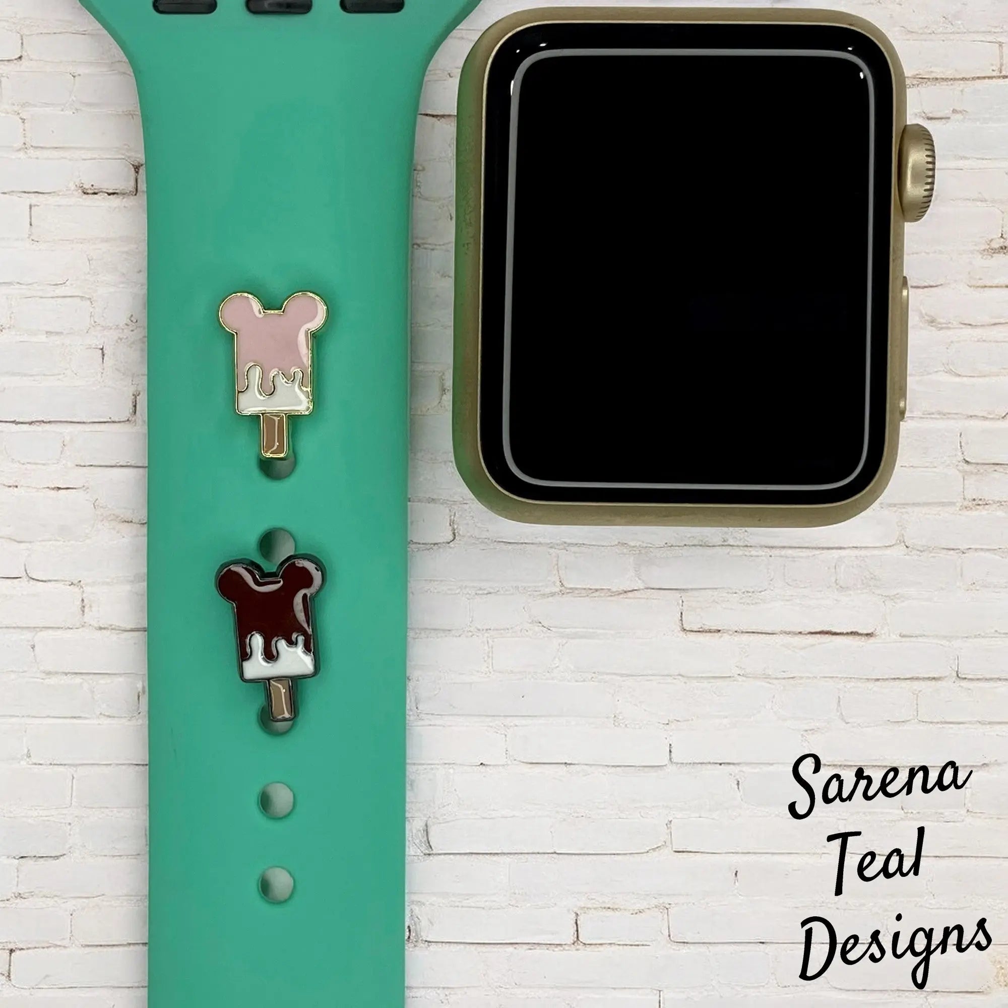 Mickey Ice Cream Bar Watch Band Charm - SarenaTealDesigns