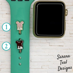 Mickey Ice Cream Bar Watch Band Charm - SarenaTealDesigns