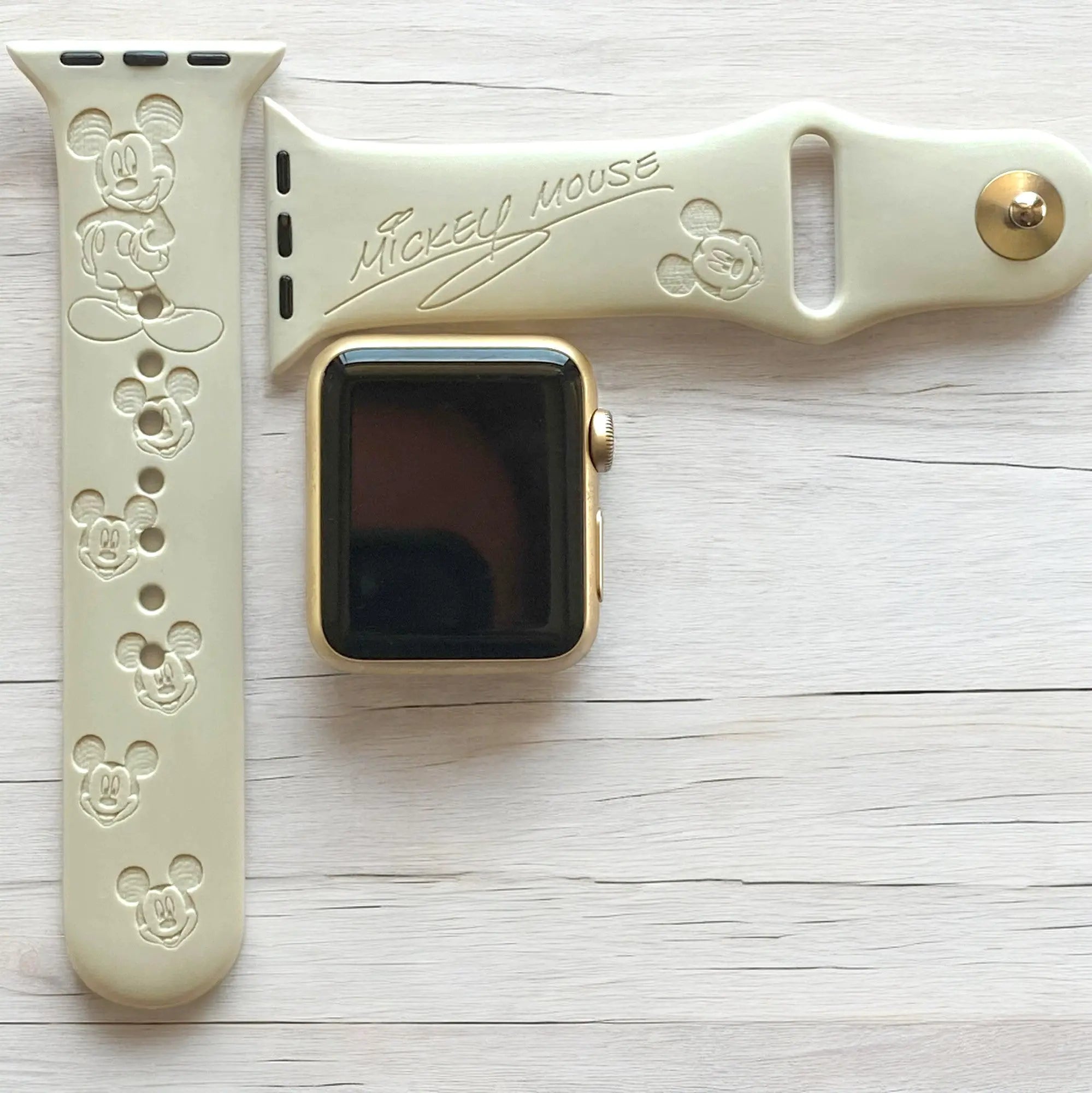 Mickey Mouse Engraved Watch Band - SarenaTealDesigns